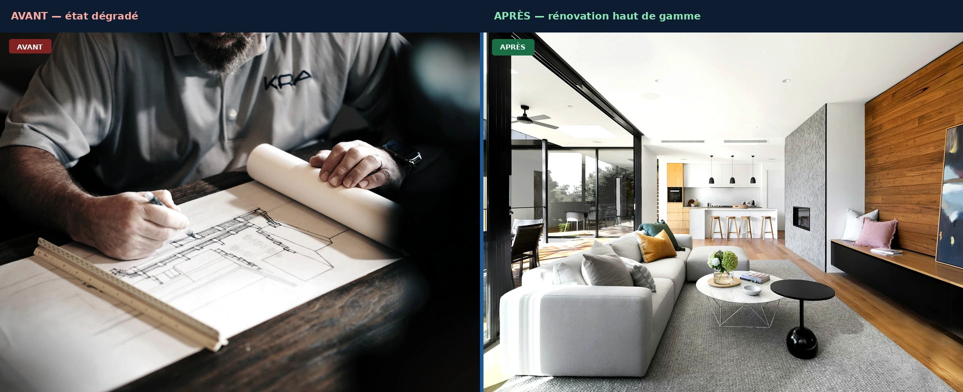 Avant/après isolation
