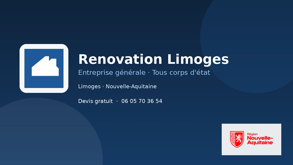 Renovation Limoges — entreprise générale tous corps d’état à Limoges