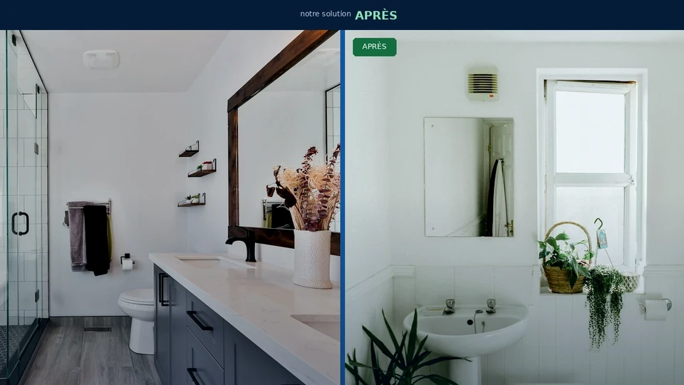Avant/après salle de bain — enjeu d’étanchéité